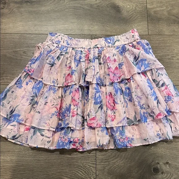 Love Shack Fancy, Brynlee Skirt in Whispering Lilac - Picture 3 of 11